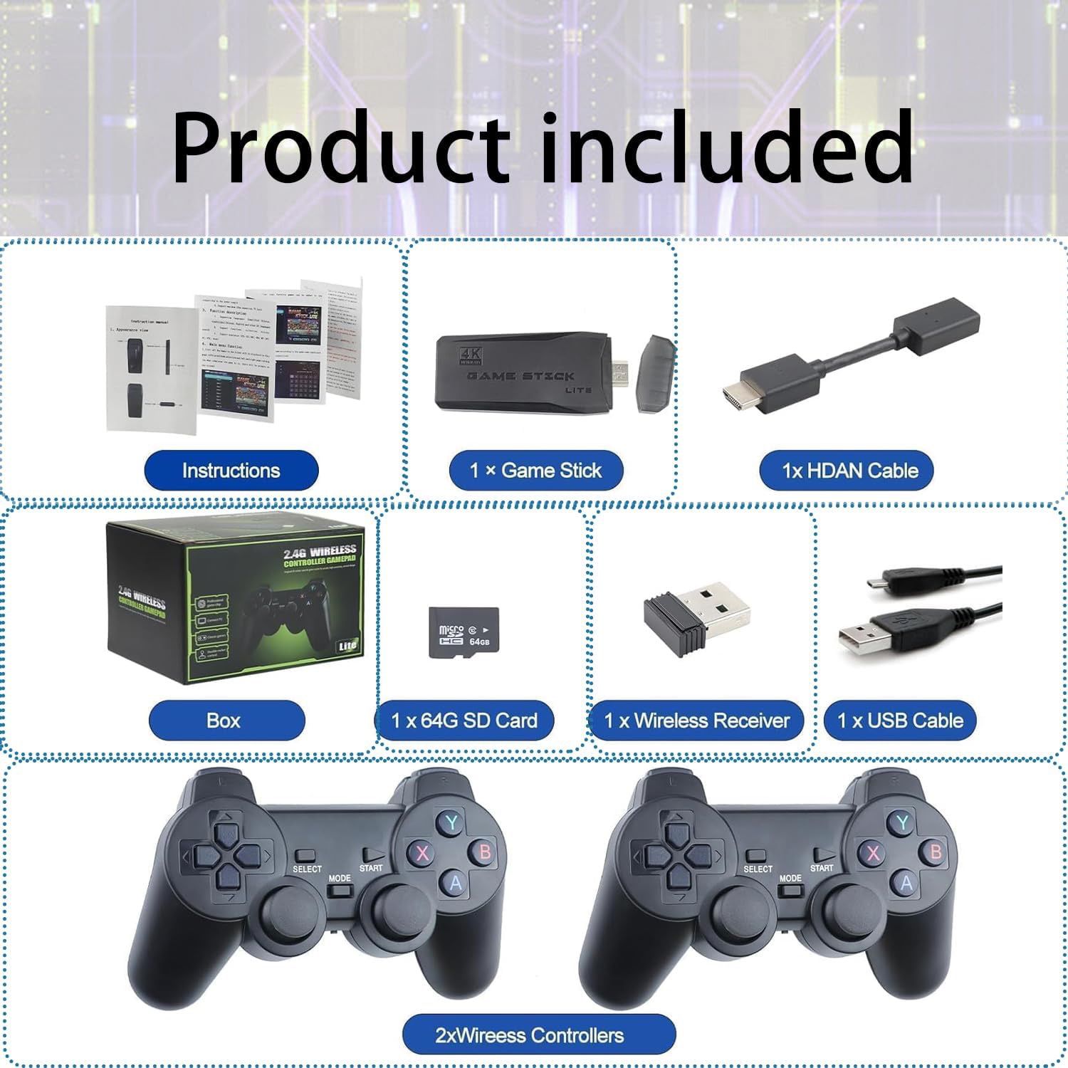 M8 Retro Console (2025) – 20,000+ Games | 9 Emulators | 4K HDMI | Dual Wireless (64GB)