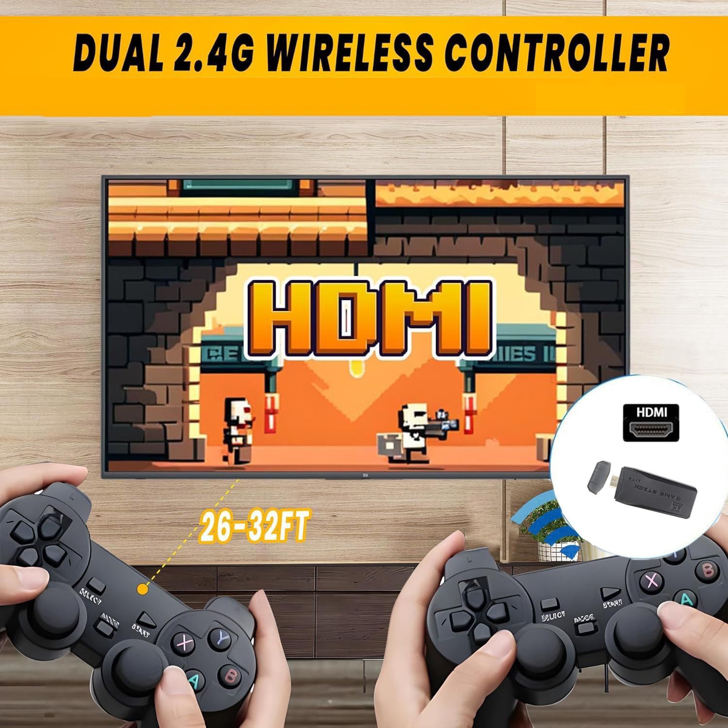 M8 Retro Console (2025) – 20,000+ Games | 9 Emulators | 4K HDMI | Dual Wireless (64GB)