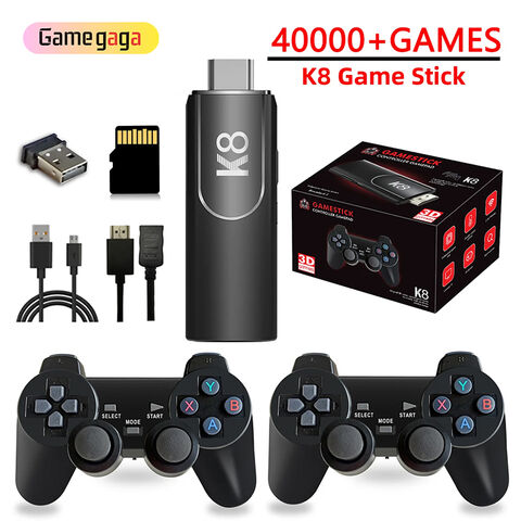 A K8 Game Stick 64GB 30000 Games 4k HD Output Video Game Console 2.4g Wireless Gamepad Retro Classic Gaming Console For PSP