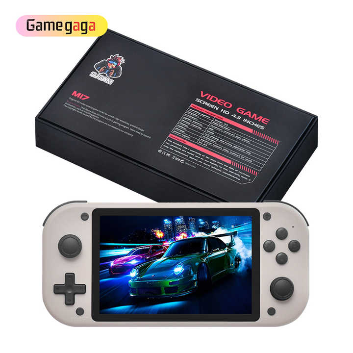 Yo M17 Handheld Game Player 4.3 Inch Screen HD Screen Retro Video Game Consoles 64GB 10000 Classic  Games