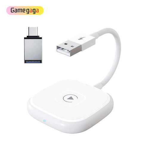 A New Sales THT-020-2 Portable Wireless Car Play Adapter Auto Smart AI Box Put and Play For IOS Phone