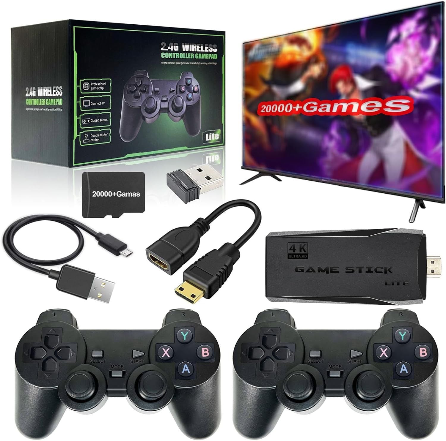 M8 Retro Console (2025) – 20,000+ Games | 9 Emulators | 4K HDMI | Dual Wireless (64GB)