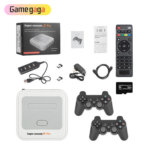 A Super Console X Pro 4K HD WIFI 50000+ Games consolas de videojuegos Retro Mini TV Box Video Game console Player For PS1/N64/DC